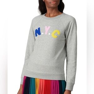 Gray Cotton Crew Neck JCrew NYC Sweatshirt Size Medium